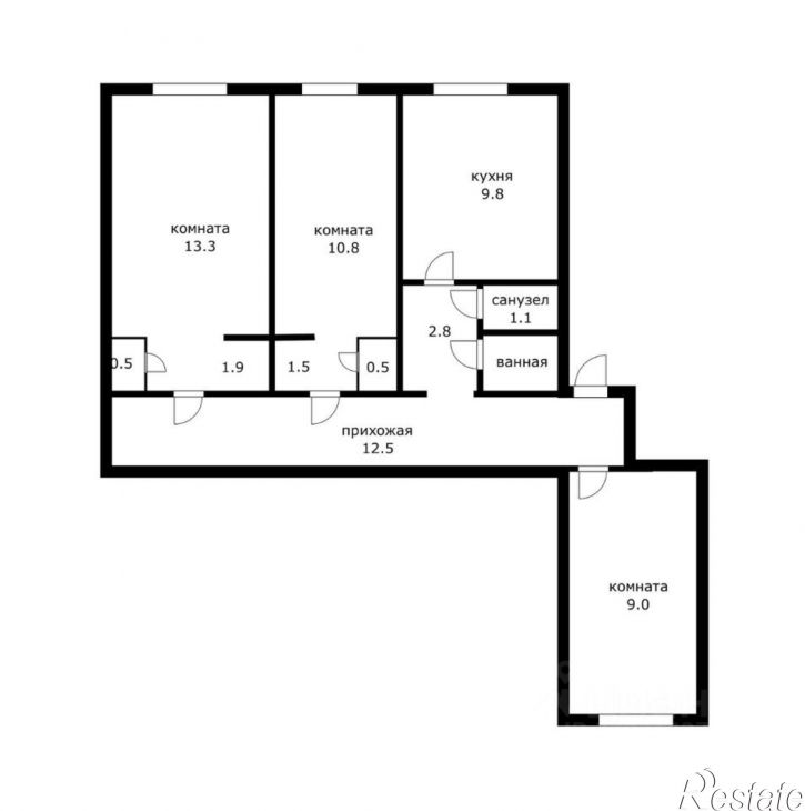 3-комн квартира ул Ставропольская, 3,  д. 3