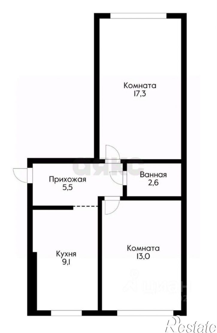 2-комн квартира ул Парковая, 11,  д. 11