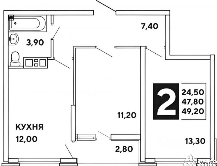 2-комн квартира ул Западный Обход, 39/2 5,  д. 39/2 5,  к. 5