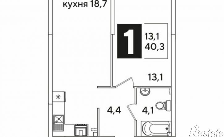 1-комн квартира улица Ивана Беличенко, 86к2