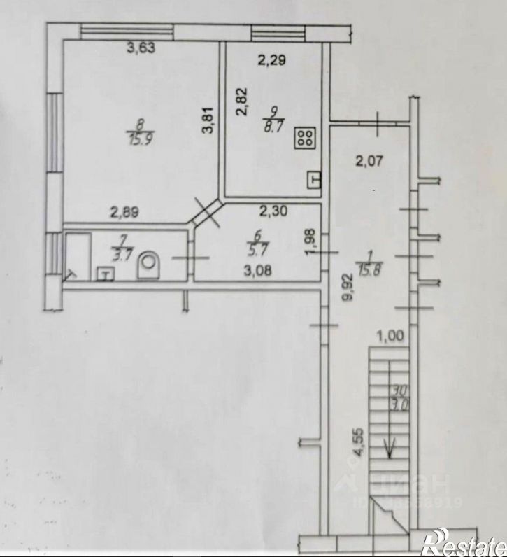 1-комн квартира ул Курская, 38,  д. 38