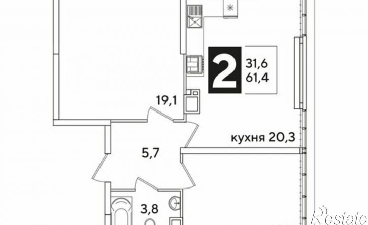 2-комн квартира ул им. Ивана Беличенко, 85,  д. 85