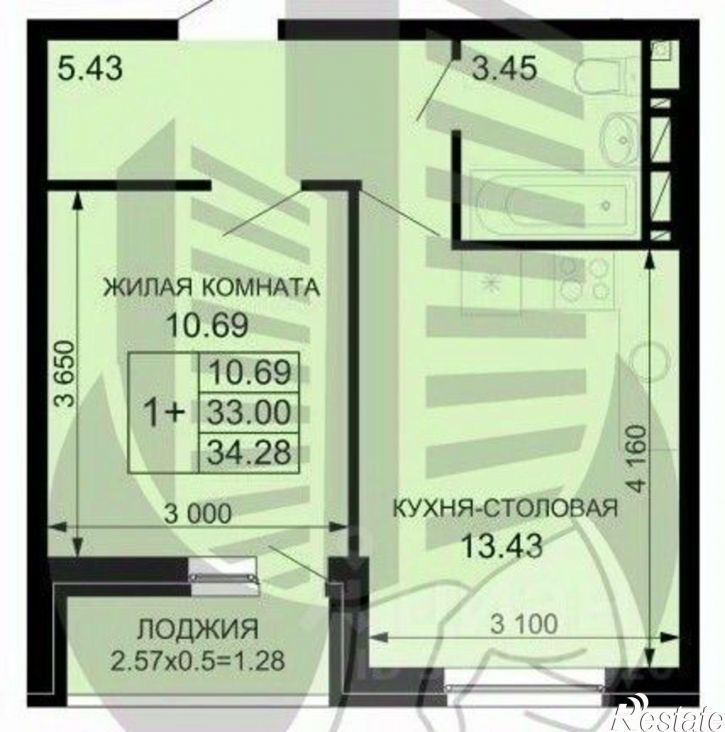 1-комн квартира в новом доме Скандинавская улица, 1 к12,  д. 1 к12