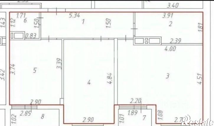 2-комн квартира улица Западный Обход, 39/2 к7,  д. 39/2 к7