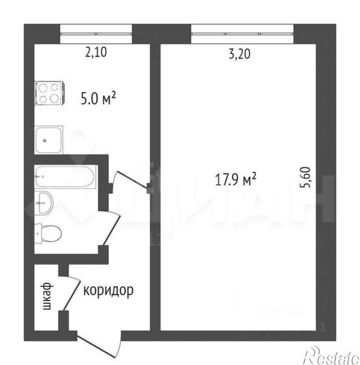 1-комн квартира улица Свободы, 15,  д. 15
