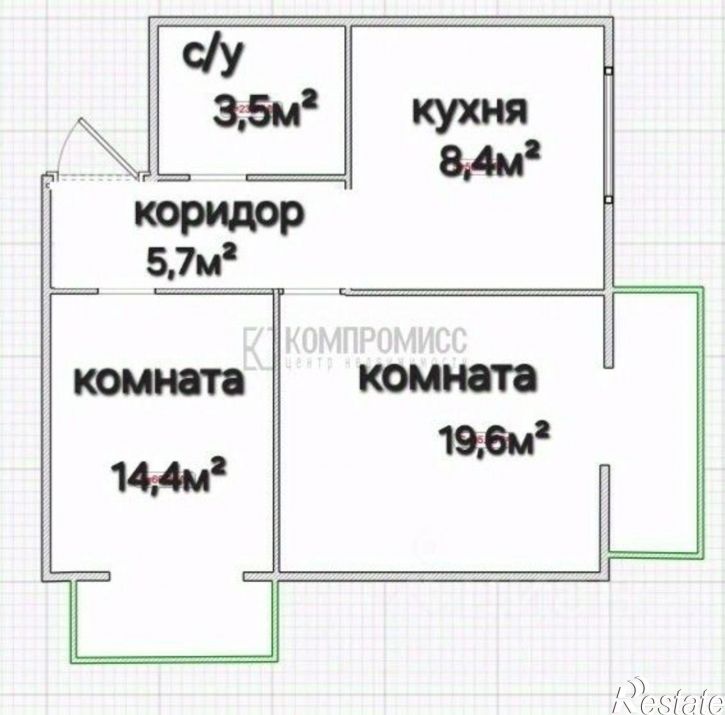 2-комн квартира Топольковый переулок, 8,  д. 8