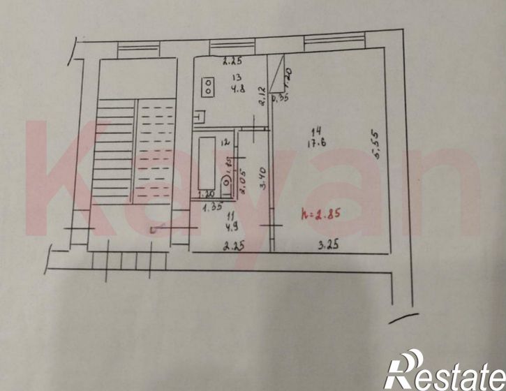 1-комн квартира Красных Партизан ул.