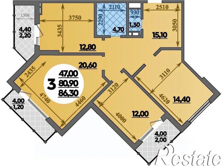 3-комн квартира в новом доме улица Героев-Разведчиков, 11 к2,  д. 11 к2