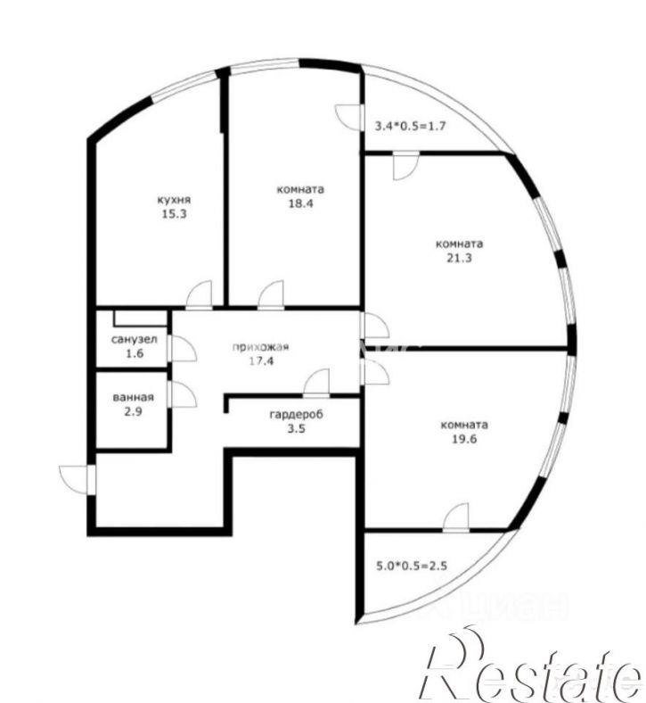 3-комн квартира улица Валерия Гассия, 4/7 к2,  д. 4/7 к2