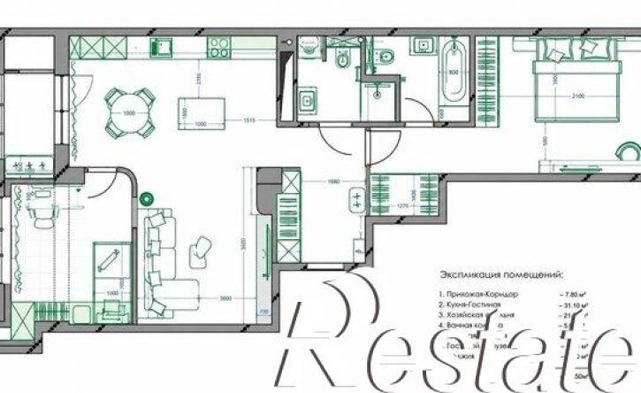 2-комн квартира улица Гаврилова, 88,  д. 88