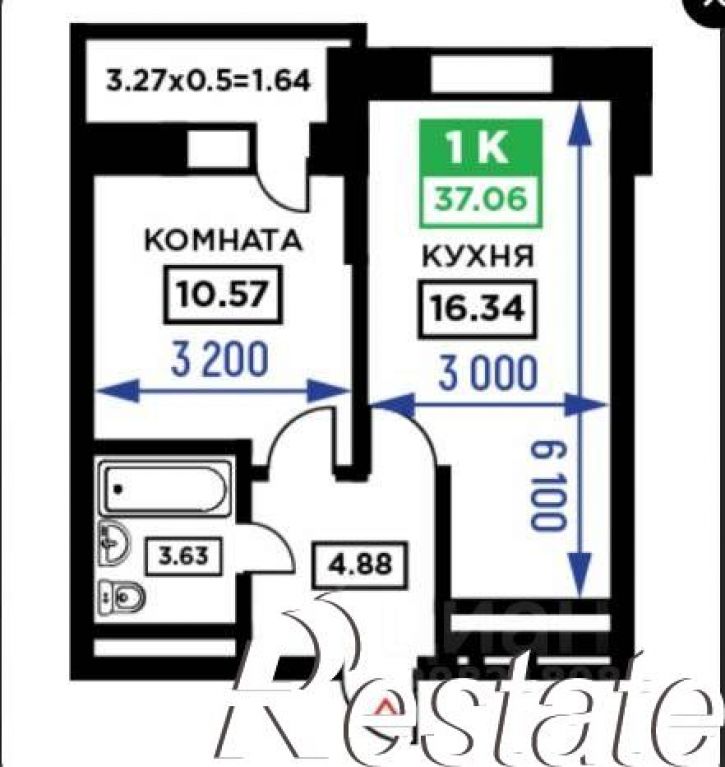 1-комн квартира улица Снесарева, 17/1 к1,  д. 17/1 к1