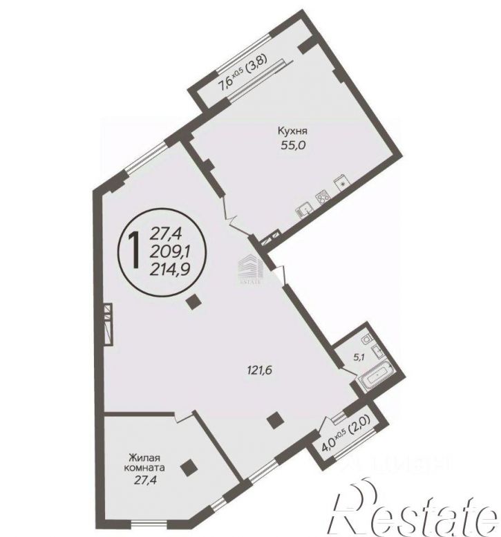 3-комн квартира улица Николая Кондратенко, 8,  д. 8