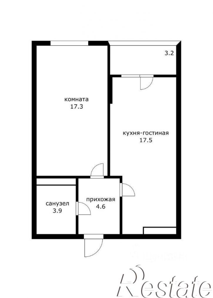 1-комн квартира улица Снесарева, 10 к1,  д. 10 к1