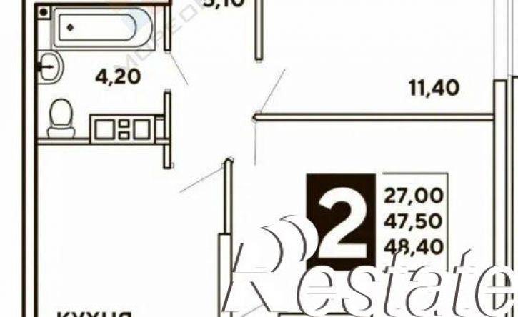 2-комн квартира улица Западный Обход, 39/2 к7,  д. 39/2 к7