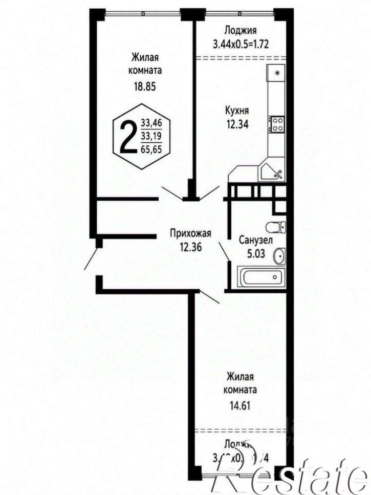 2-комн квартира Обрывная улица, 132/1 к21,  д. 132/1 к21