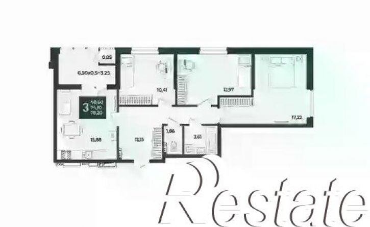 3-комн квартира улица Адмирала Макарова, 5 к3,  д. 5 к3