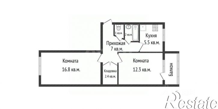 2-комн квартира Рашпилевская улица, 347,  д. 347