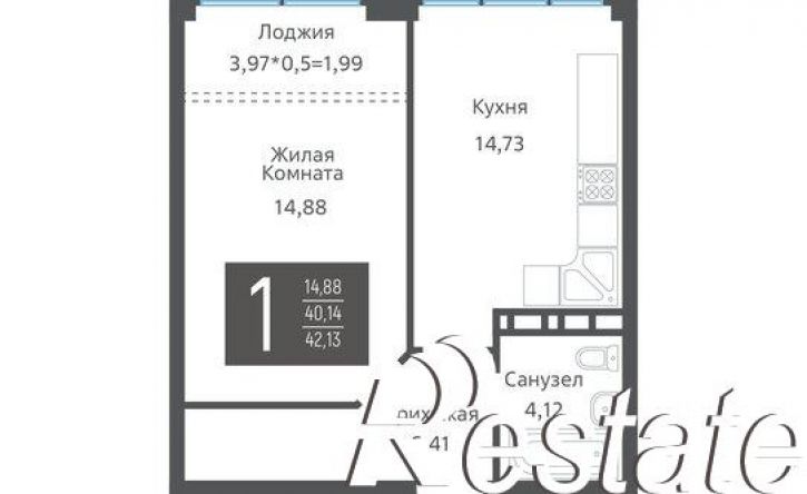 1-комн квартира Обрывная улица, 132/1 к8,  д. 132/1 к8