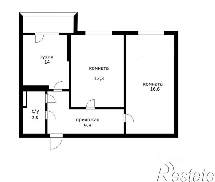 2-комн квартира улица Калинина, 350/8,  д. 350/8