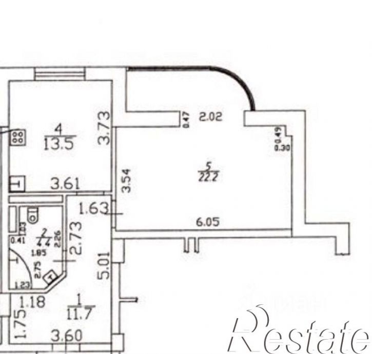 1-комн квартира улица Монтажников, 12/1,  д. 12/1