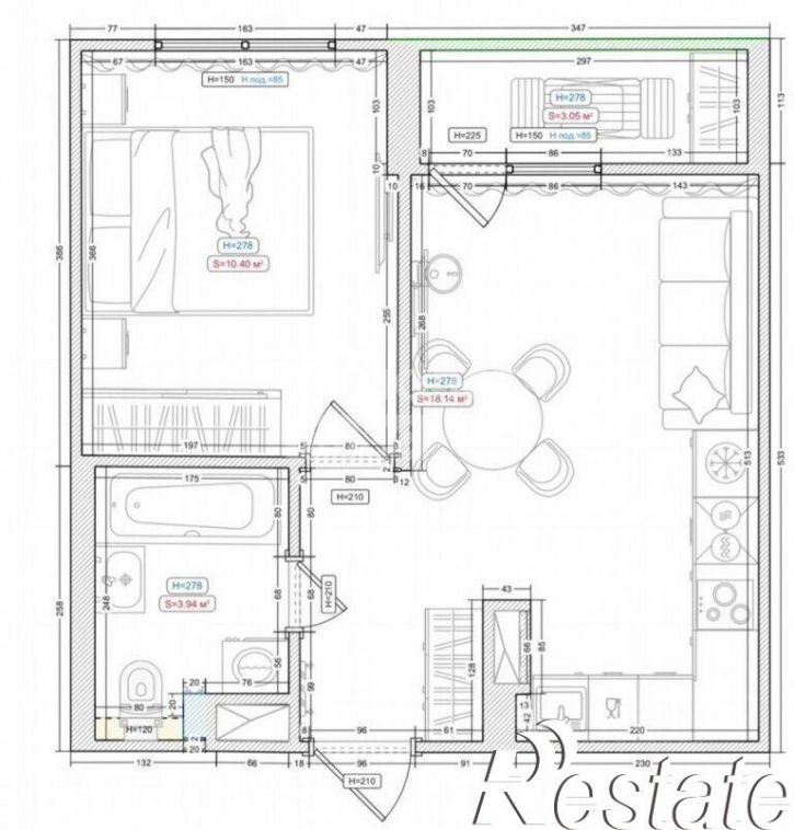 1-комн квартира Скандинавская улица, 1 к11,  д. 1 к11