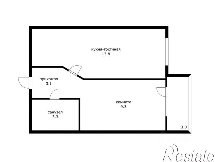 1-комн квартира Алуштинская улица, 30,  д. 30