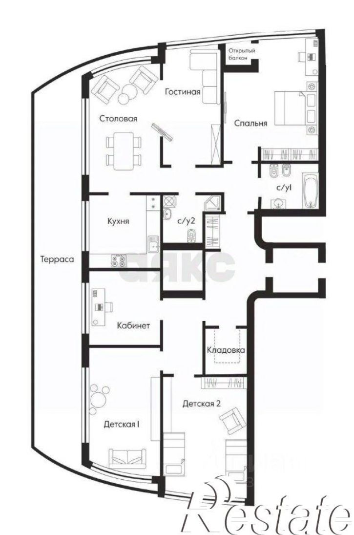 4-комн квартира улица Кубанская Набережная, 39,  д. 39