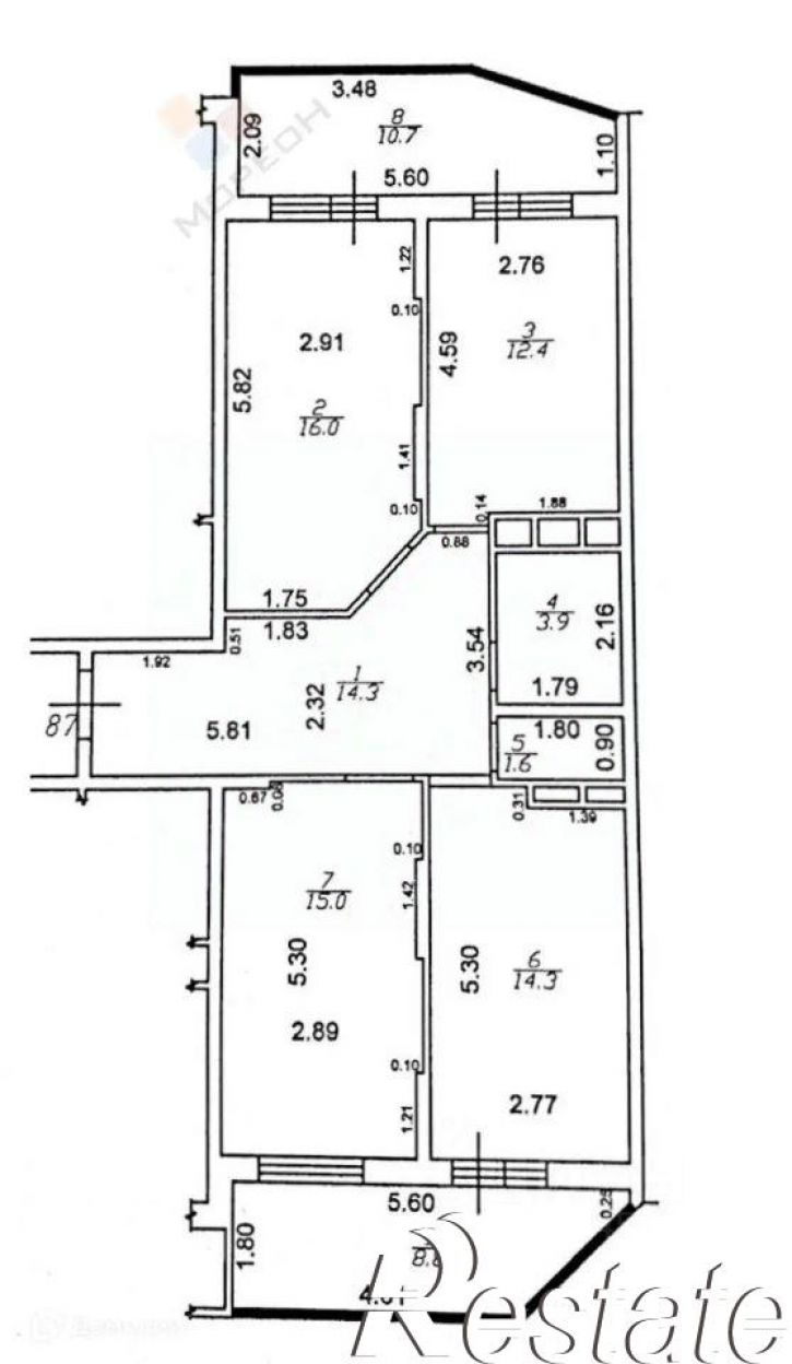 3-комн квартира улица Цезаря Куникова, 24 к1,  д. 24 к1