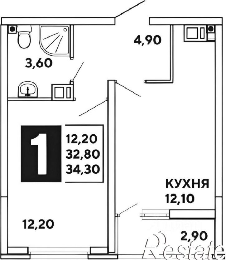 1-комн квартира улица Западный Обход, 39/2 к5,  д. 39/2 к5