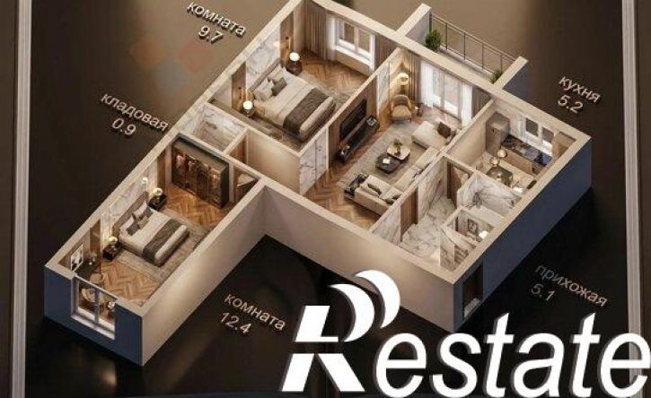 3-комн квартира Индустриальная улица, 54,  д. 54