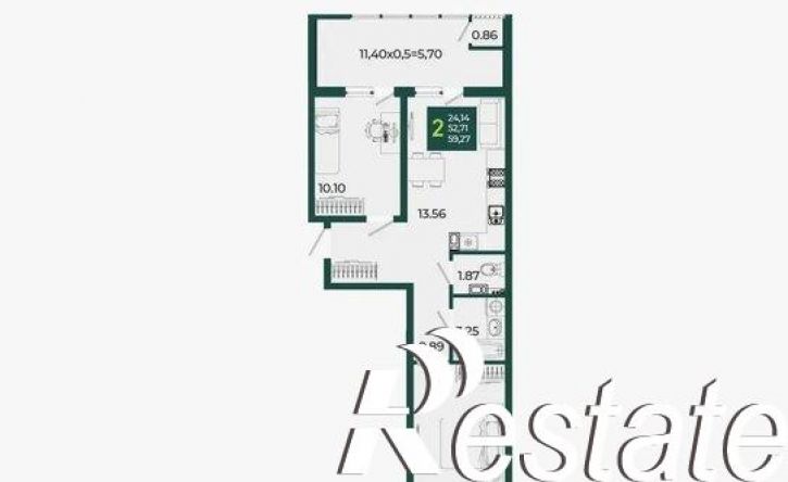 2-комн квартира улица Адмирала Макарова, 5 к1,  д. 5 к1