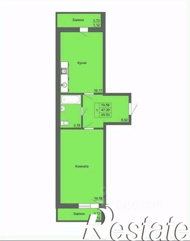 1-комн квартира улица Героев-Разведчиков, 32,  д. 32