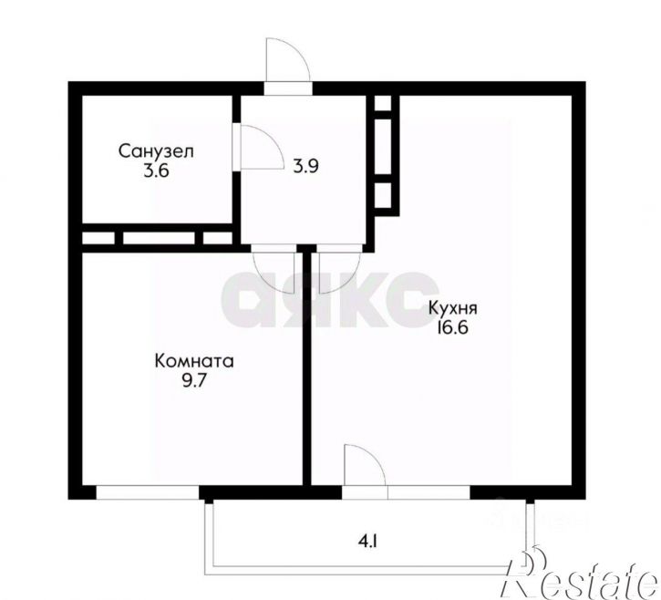 1-комн квартира Круговая улица, 4/1 к3,  д. 4/1 к3