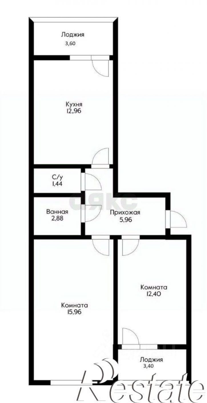 2-комн квартира Заполярная улица, 39 к6,  д. 39 к6