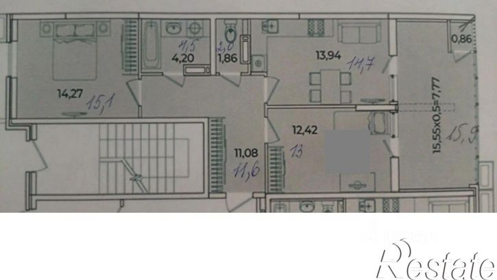 2-комн квартира улица Адмирала Макарова, 1Г,  д. 1Г
