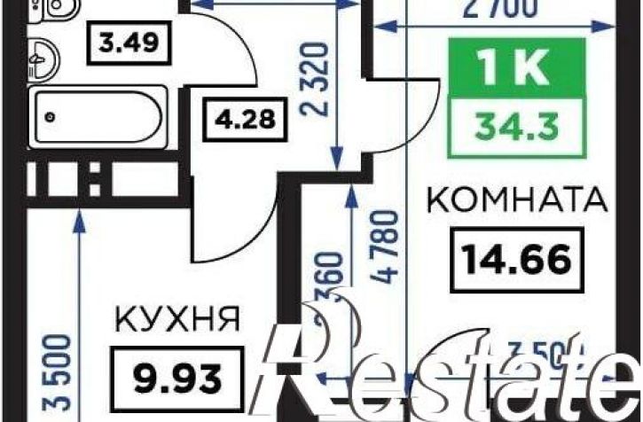 1-комн квартира Воронежская улица, 47Д,  д. 47Д