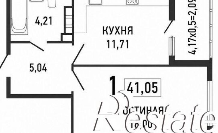 1-комн квартира Боспорская улица, 6,  д. 6