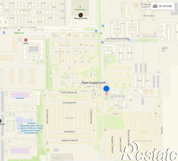 1-комн квартира пос Краснодарский, 63 к 4