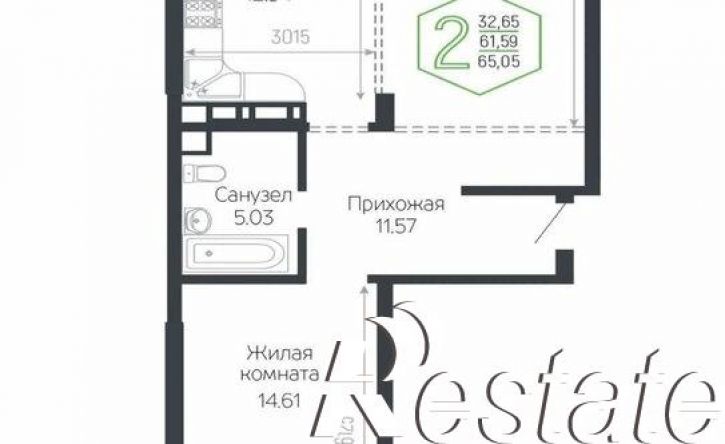 2-комн квартира Обрывная улица, 132/1 к8,  д. 132/1 к8