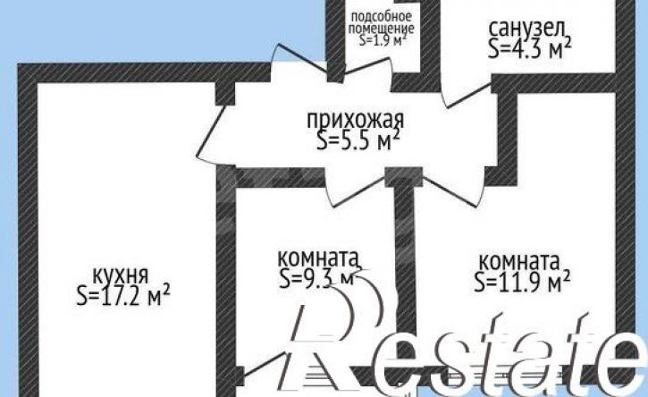 2-комн квартира Античная улица, 14,  д. 14