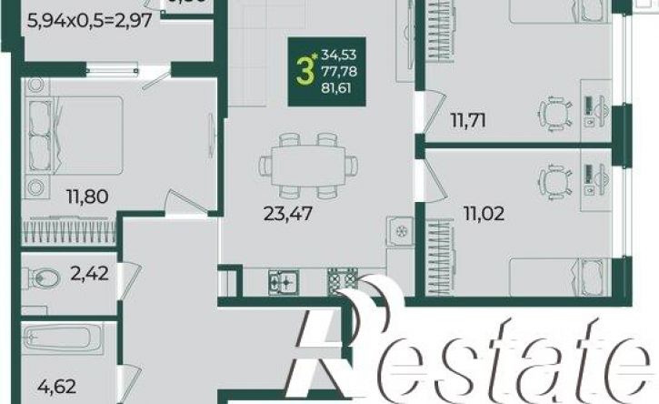 3-комн квартира улица Адмирала Макарова, 1 к3,  д. 1 к3
