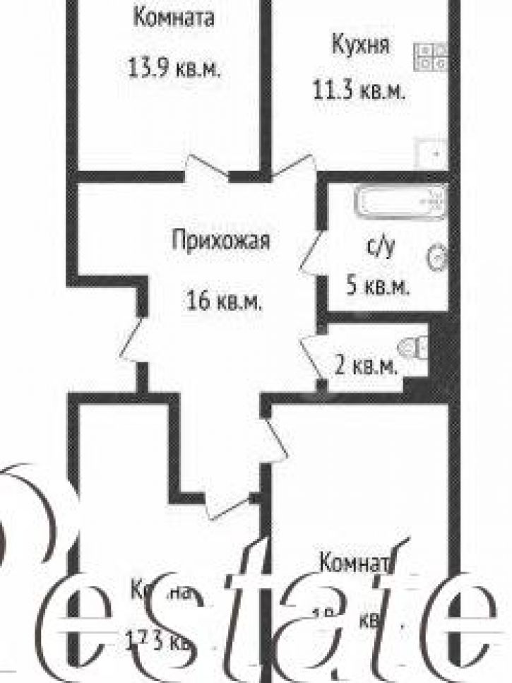 3-комн квартира улица Героев-Разведчиков, 11/5,  д. 11/5