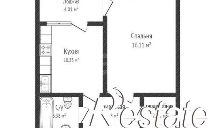 1-комн квартира улица Генерала Петрова, 2/А лит1,  д. 2/А лит1