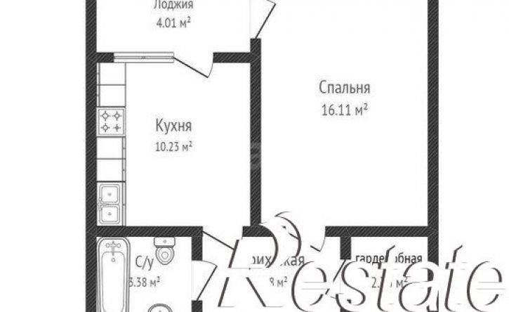 1-комн квартира улица Генерала Петрова, 2/А лит1,  д. 2/А лит1