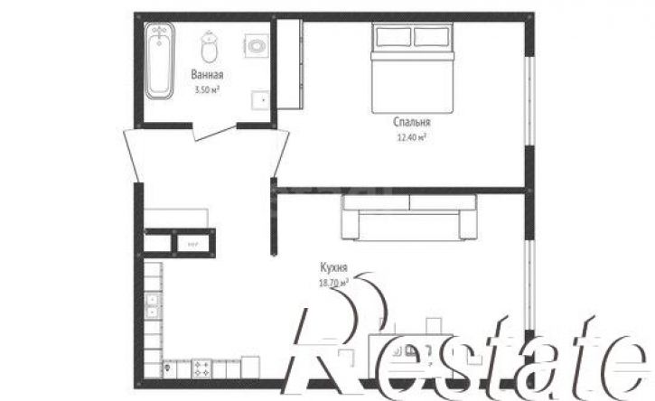 1-комн квартира улица Ивана Беличенко, 90 к3,  д. 90 к3