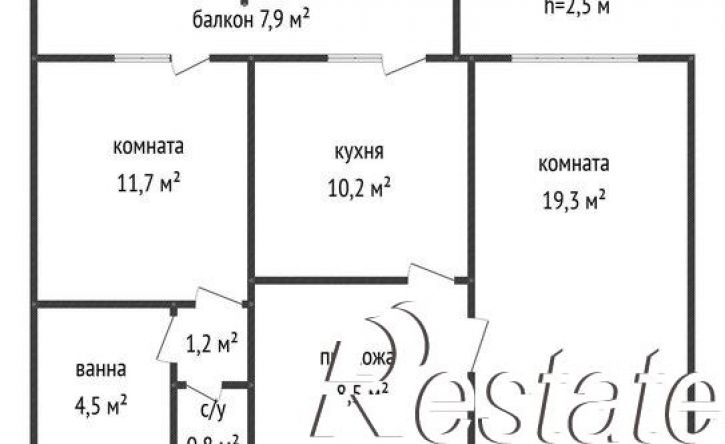 2-комн квартира улица Героя Аверкиева, 6,  д. 6