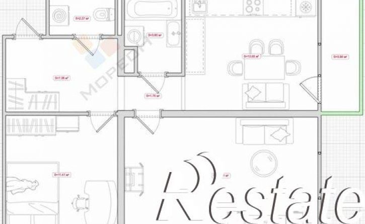 2-комн квартира улица Героя Аверкиева, 30,  д. 30