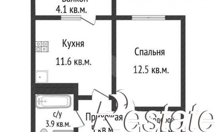1-комн квартира улица имени Героя Ростовского, 8,  д. 8