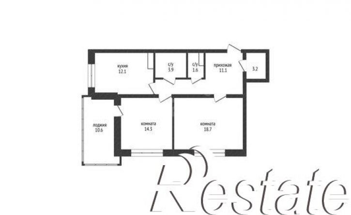 2-комн квартира улица Автолюбителей, 52/3,  д. 52/3