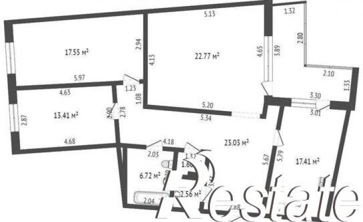 3-комн квартира Московская улица, 59,  д. 59